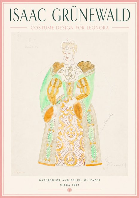 Isaac Grünewald Costume Design for Leonora No5 - Poster