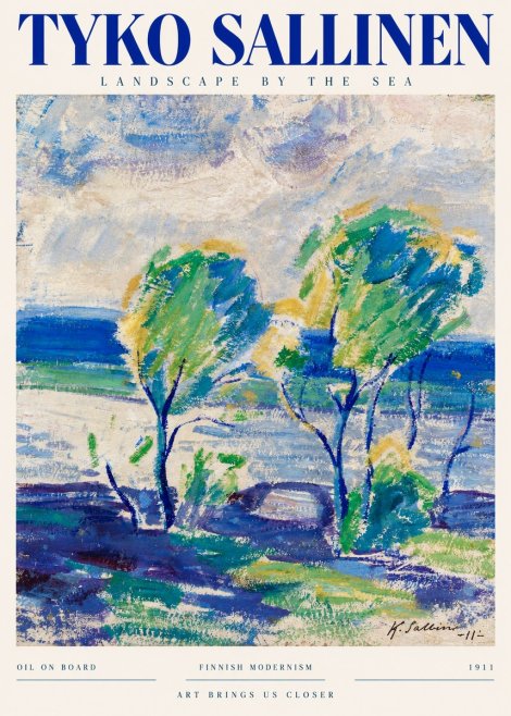 Tyko Sallinen Landscape by the Sea No3 - Poster