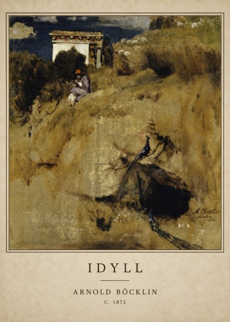 Arnold Böcklin Idyll - Fragment Eines Wandschirms No3 - Poster