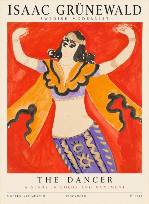 Isaac Grünewald The Dancer I No1 - Poster