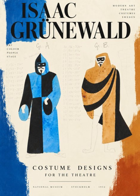 Isaac Grünewald Two Masquerade Figures - Costume Sketch No4 - Poster
