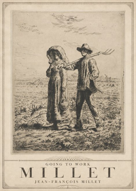 Jean-François Millet Going to Work No3 - Poster