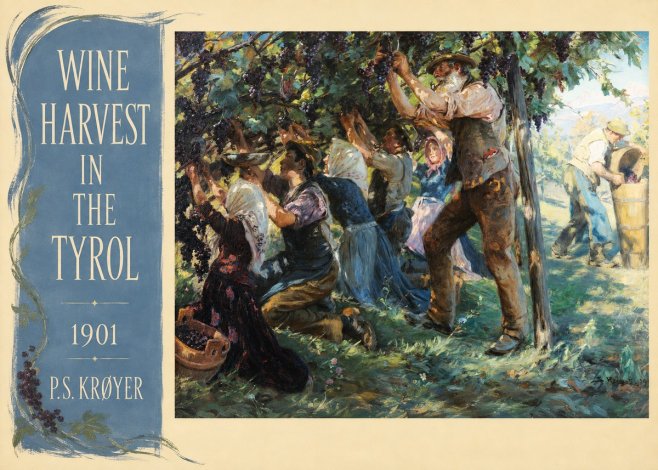 P.S. Krøyer Wine Harvest in the Tyrol No4 - Poster
