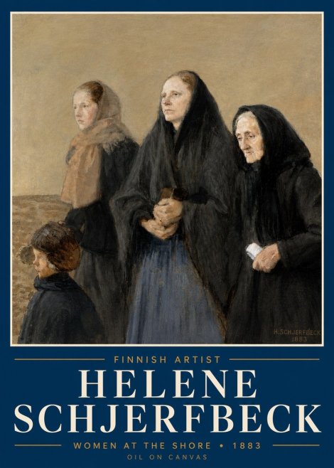 Helene Schjerfbeck Women at the Shore No4 - Poster
