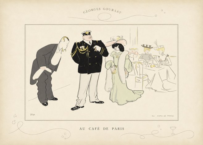 Georges Goursat Au Café De Paris No3 - Poster