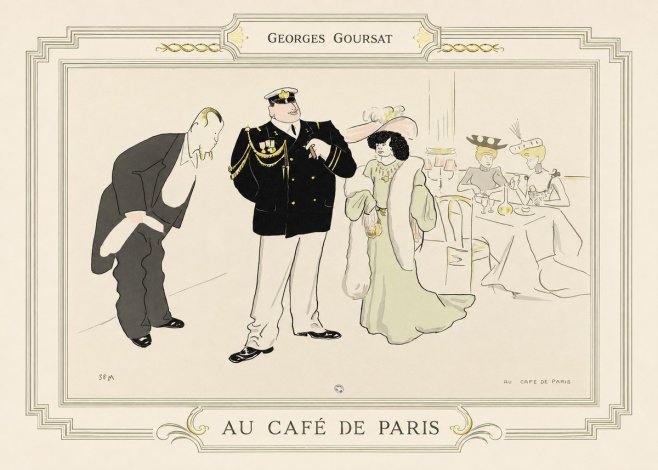 Georges Goursat Au Café De Paris No6 - Poster