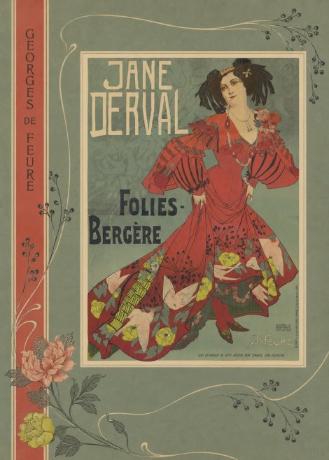 Georges de Feure Jane Derval - Folies-bergère II No2 - Poster
