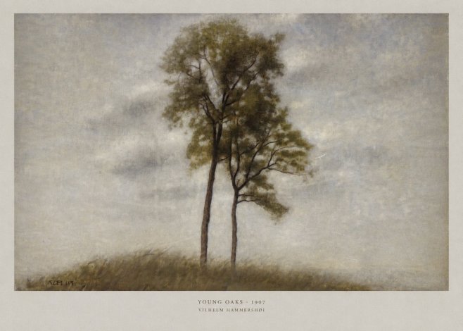 Vilhelm Hammershøi Young Oaks No6 - Poster