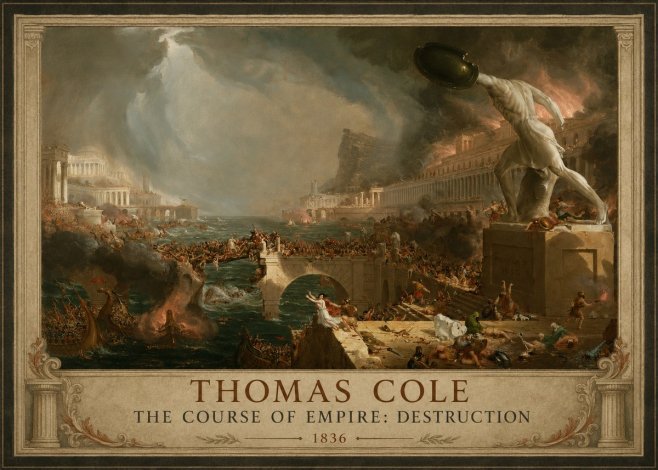 Thomas Cole The Course of Empire: Destruction No1 - Poster