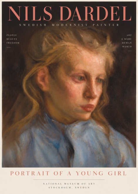 Nils Dardel Portrait of a Young Girl No4 - Poster