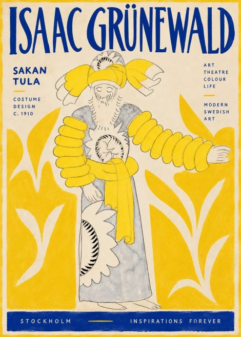 Isaac Grünewald Sakan Tula - Costume Design No6 - Poster