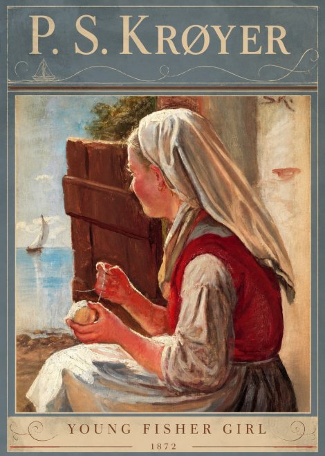 P.S. Krøyer Young Fisher Girl No6 - Poster