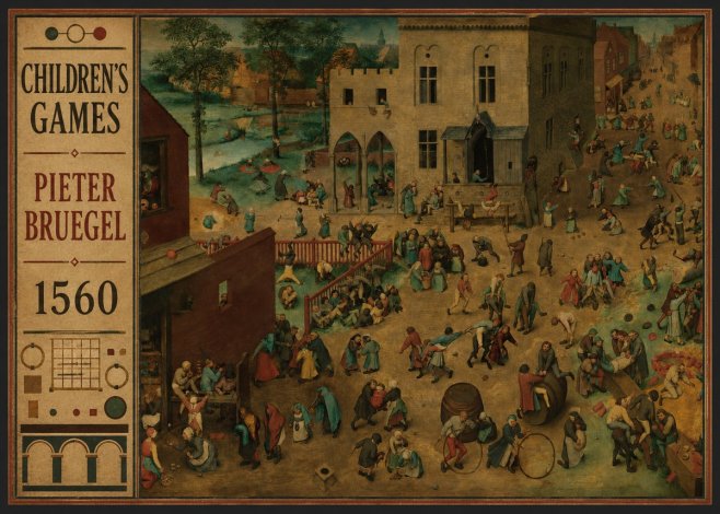 Pieter Bruegel Children's Games IV No3 - Poster