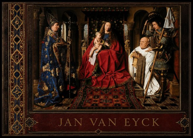 Jan van Eyck The Virgin and Child with Canon Van Der Paele No2 - Poster