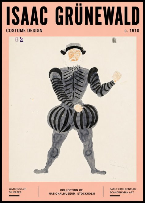 Isaac Grünewald Costume Design C. 1910 No5 - Poster