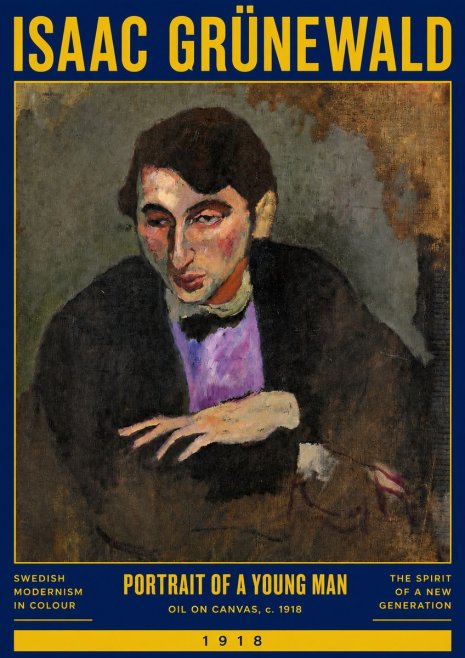 Isaac Grünewald Portrait of a Young Man No3 - Poster
