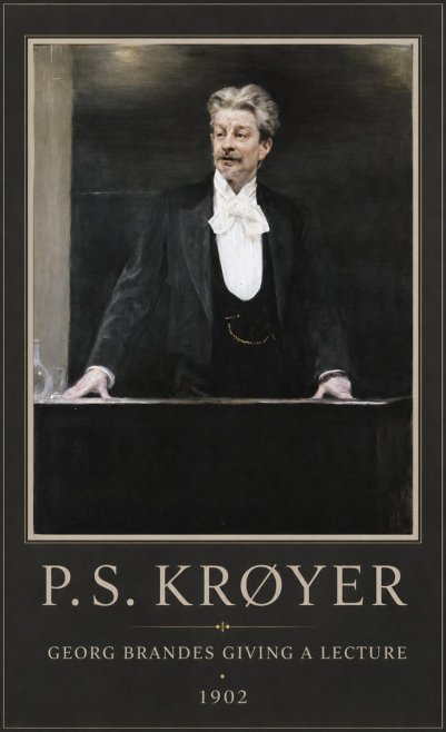P.S. Krøyer Georg Brandes Giving a Lecture No1 - Poster