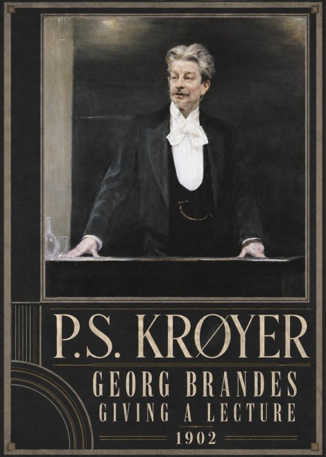 P.S. Krøyer Georg Brandes Giving a Lecture No3 - Poster
