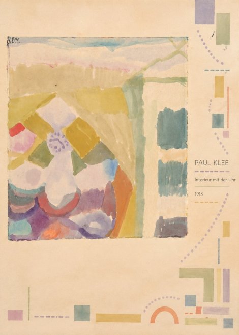 Paul Klee Interieur Mit Der Uhr I No4 - Poster