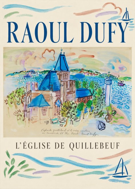 Raoul Dufy L'église De Quillebeuf No1 - Poster