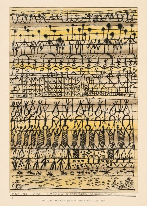 Paul Klee Ara. Kühlung in Einem Garten Der Heissen Zone No6 - Poster