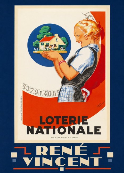 René Vincent Lotterie Nationale No4 - Poster