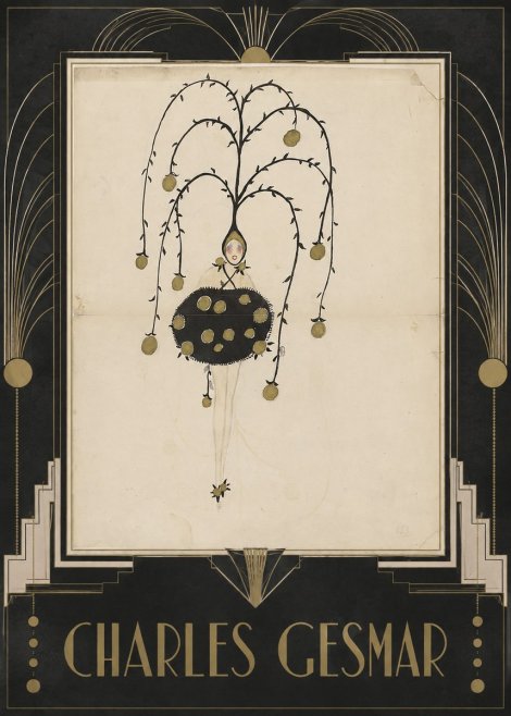 Charles Gesmar Figure with Hanging Orbs No2 - Poster
