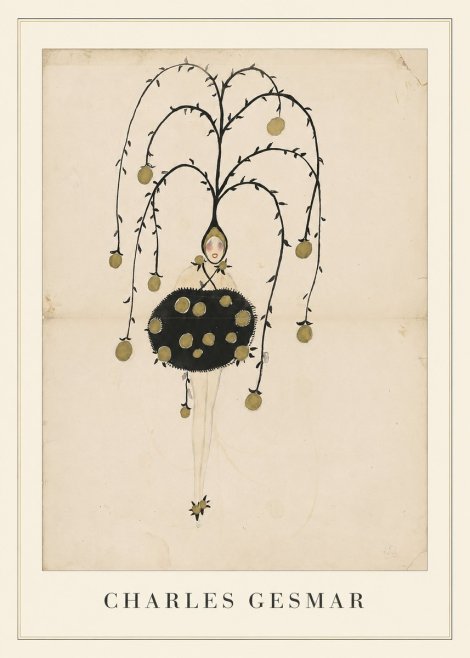 Charles Gesmar Figure with Hanging Orbs No4 - Poster