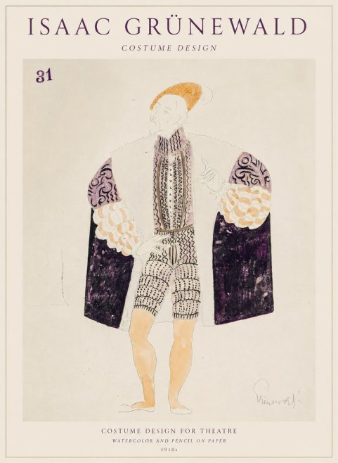 Isaac Grünewald Costume Design for Theatre No1 - Poster
