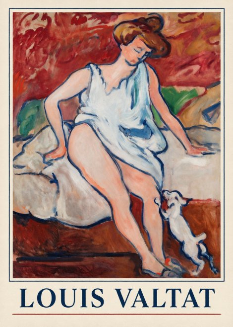 Louis Valtat Woman with a Dog No2 - Poster