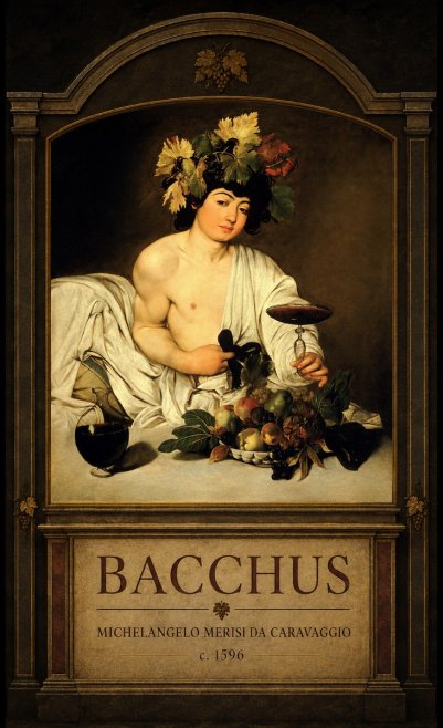 Michelangelo Merisi da Caravaggio Bacchus III No3 - Poster