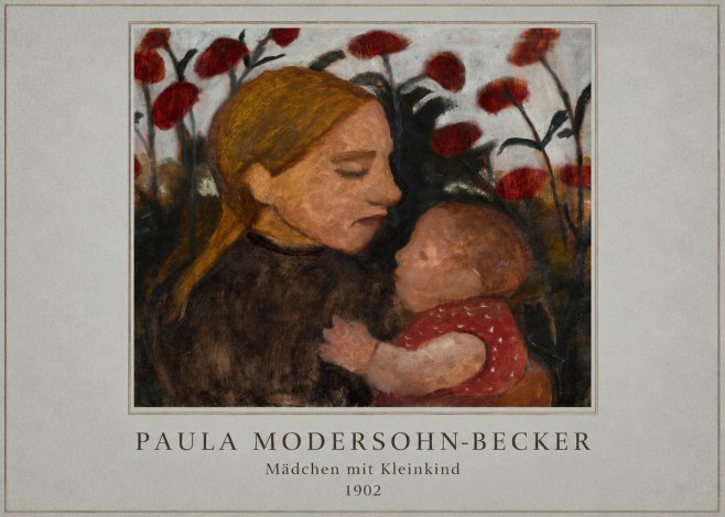 Paula Modersohn-Becker Mädchen Mit Kleinkind II No4 - Poster