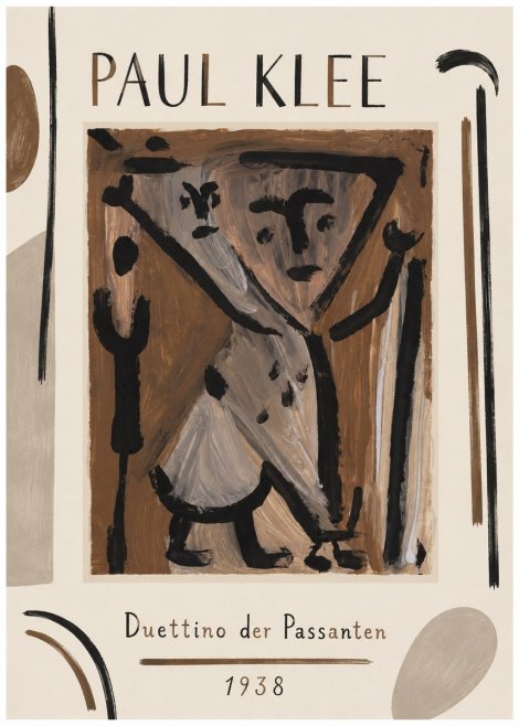 Paul Klee Duettino Der Passanten No1 - Poster