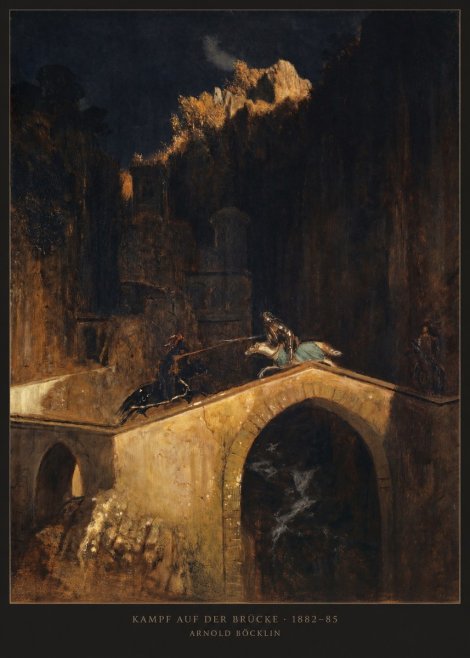 Arnold Böcklin Kampf Auf Der Brücke No2 - Poster