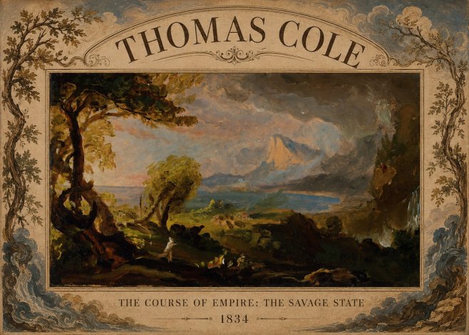 Thomas Cole The Course of Empire: the Savage State II No4 - Poster
