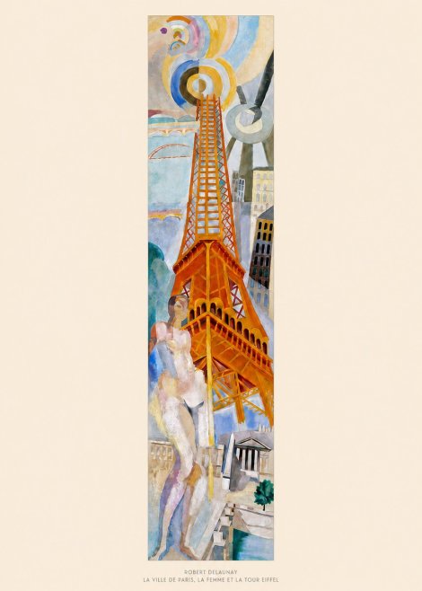 Robert Delaunay La Ville De Paris, La Femme Et La Tour Eiffel No6 - Poster