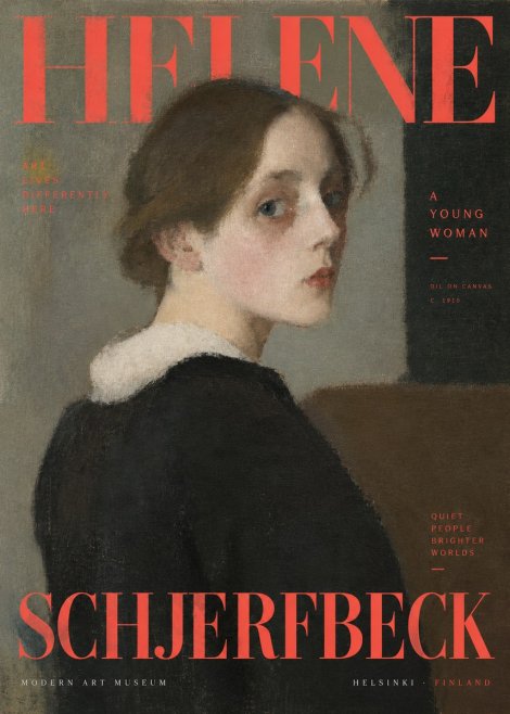 Helene Schjerfbeck The Little Girl Arranging a Twig No6 - Poster
