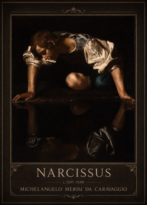 Michelangelo Merisi da Caravaggio Narcissus II No1 - Poster