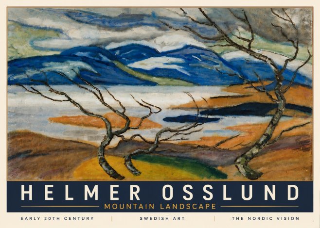 Helmer Osslund Mountain Landscape No6 - Poster