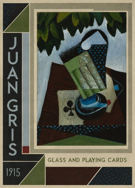 Juan Gris Glass and Playing Cards No2 - Poster