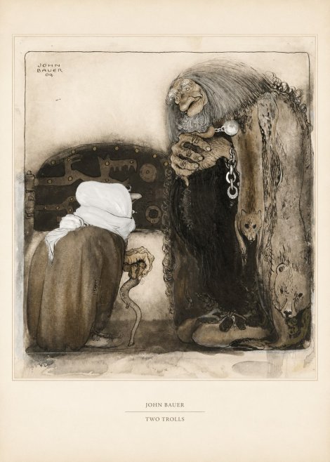 John Bauer Two Trolls No5 - Poster