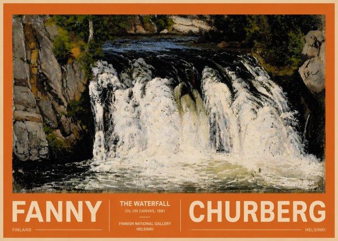 Fanny Churberg The Waterfall No5 - Poster