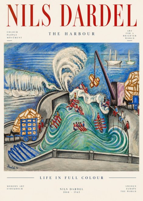 Nils Dardel The Harbour No5 - Poster