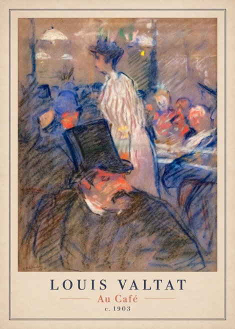 Louis Valtat Au Café No4 - Poster