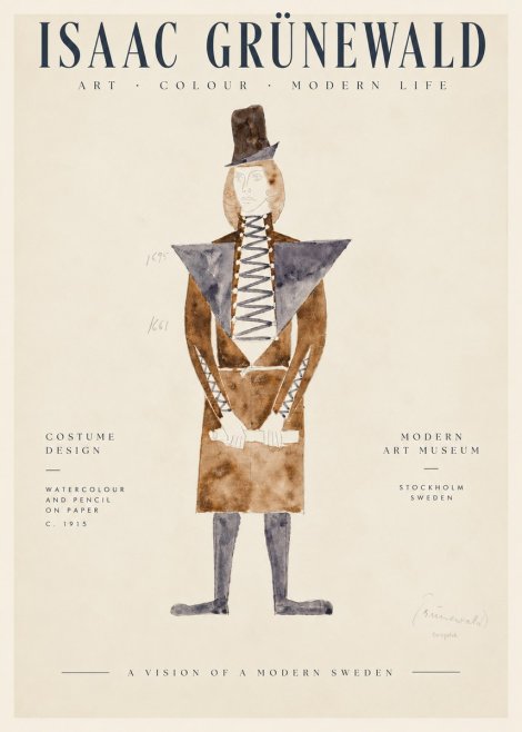 Isaac Grünewald Costume Design XIII No6 - Poster