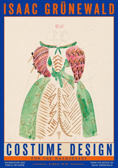 Isaac Grünewald Costume Design for the Masquerade No3 - Poster