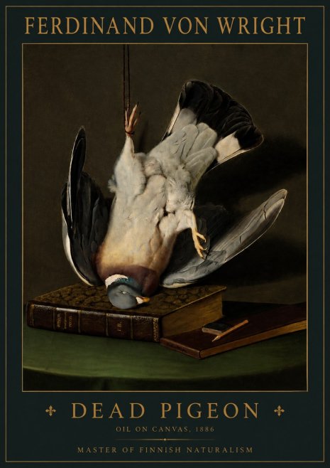 Ferdinand von Wright Dead Pigeon No5 - Poster