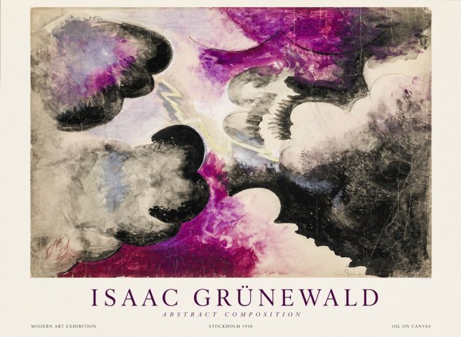 Isaac Grünewald Abstract Composition No1 - Poster