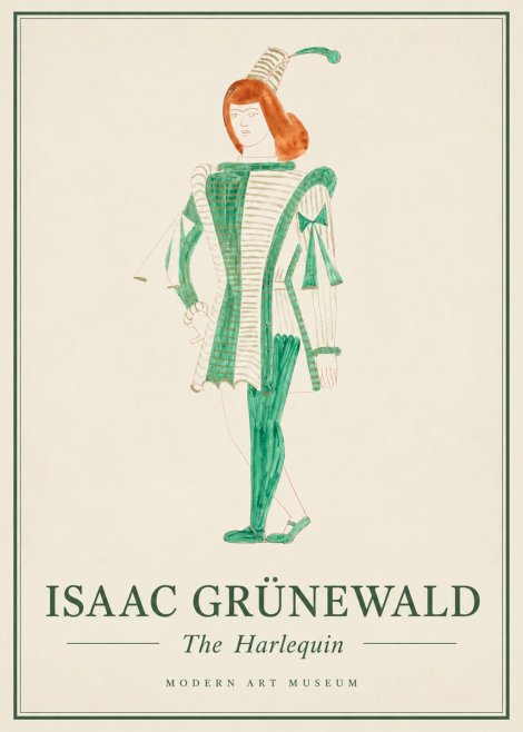 Isaac Grünewald The Harlequin No1 - Poster
