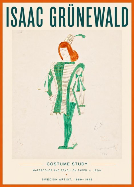 Isaac Grünewald The Harlequin No6 - Poster